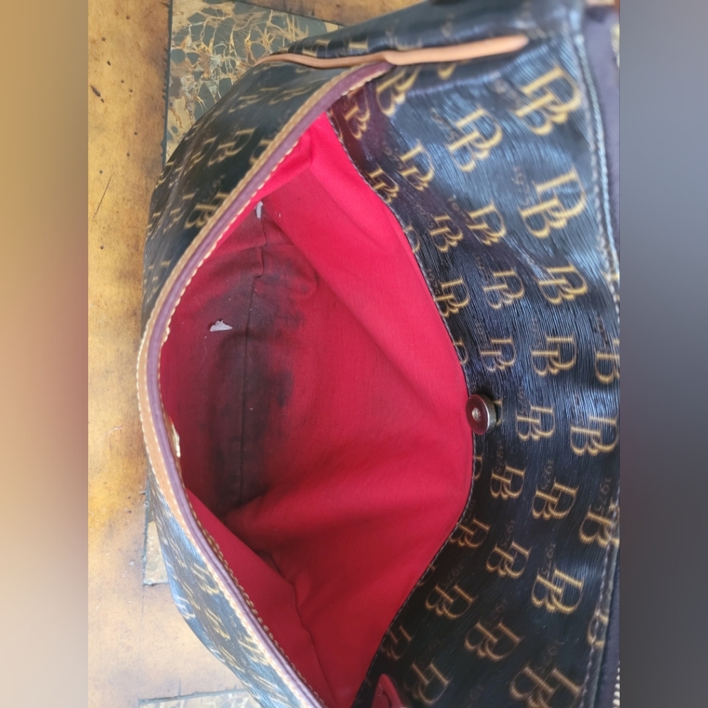 Dooney & Bourke Brown Monogram Shoulder Bag - Picture 9 of 13